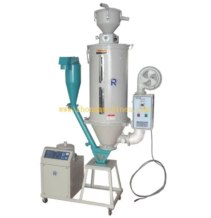 Combined hopper dryer and material loader